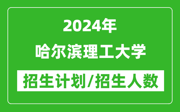 2024年哈爾濱理工大學(xué)各省招生計(jì)劃及各專業(yè)招生人數(shù)是多少