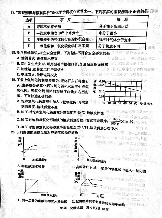 2024年棗莊中考化學(xué)試卷真題及答案解析
