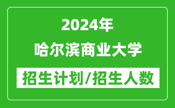 2024年哈爾濱商業(yè)大學(xué)各省招生計(jì)劃及各專業(yè)招生人數(shù)是多少