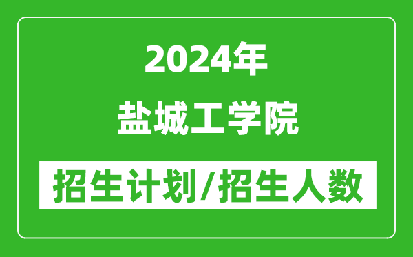 2024年鹽城工學(xué)院各省招生計劃及各專業(yè)招生人數(shù)是多少