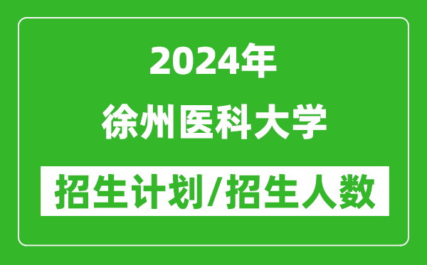 2024年徐州醫(yī)科大學各省招生計劃及各專業(yè)招生人數(shù)是多少