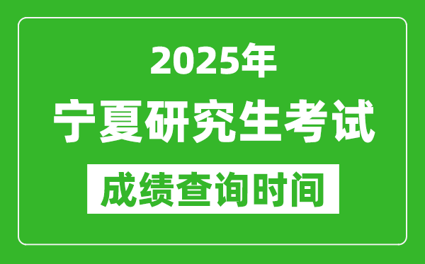 2025年寧夏考研成績查詢時(shí)間,寧夏2025考研什么時(shí)候查分