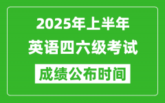 2025年上半年英語四六級成績公布時間_四六級分數(shù)什么時候出