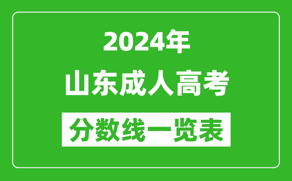 2024年山東成人高考錄取分?jǐn)?shù)線一覽表(含2022-2023歷年)
