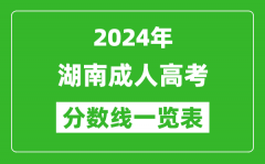 2024年湖南成人高考錄取分數(shù)線一覽表（含2022-2023歷年）