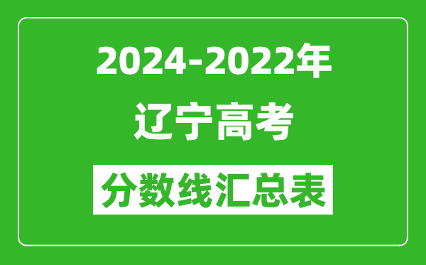 遼寧2024-2022近三年高考分?jǐn)?shù)線匯總表(2025參考)