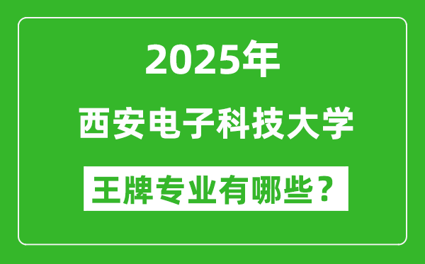 2025年西安電子科技大學(xué)王牌專業(yè)有哪些？