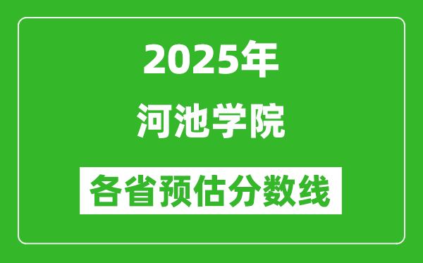 2025年河池學(xué)院各省預(yù)估分?jǐn)?shù)線(xiàn),預(yù)計(jì)最低多少分能上?