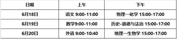 2025年長沙中考時間幾月幾號,各科目具體時間安排表