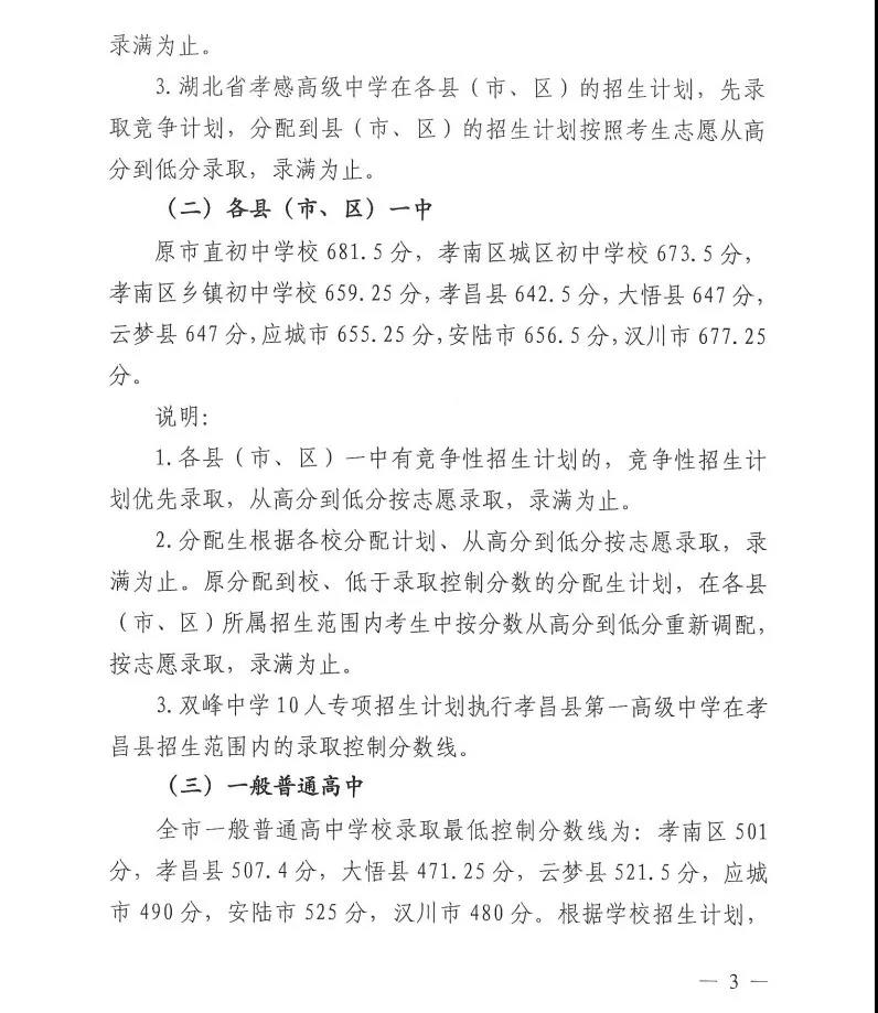 2025年孝感中考錄取分?jǐn)?shù)線一覽表(含歷年分?jǐn)?shù)線)