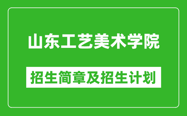 山東工藝美術(shù)學(xué)院2025年招生簡章,各省高考招生計(jì)劃人數(shù)一覽表