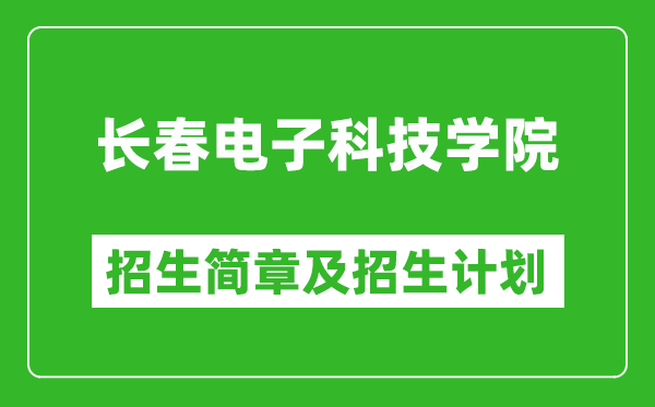 長春電子科技學(xué)院2025年招生簡章,各省高考招生計劃人數(shù)一覽表