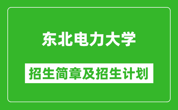 東北電力大學(xué)2025年招生簡章,各省高考招生計劃人數(shù)一覽表
