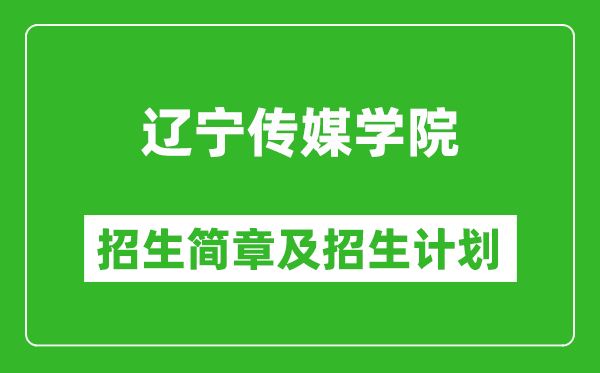 遼寧傳媒學(xué)院2025年招生簡章,各省高考招生計(jì)劃人數(shù)一覽表