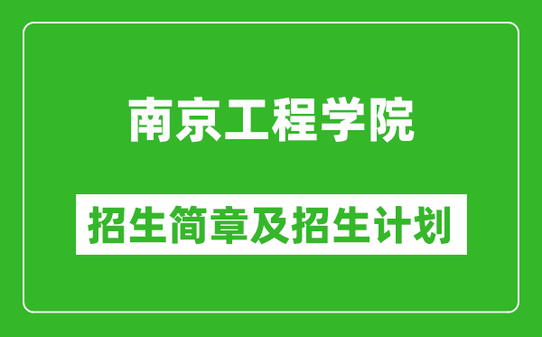 南京工程學院2025年招生簡章,各省高考招生計劃人數(shù)一覽表