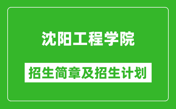 沈陽工程學(xué)院2025年招生簡章,各省高考招生計(jì)劃人數(shù)一覽表