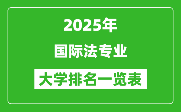 全國國際法專業(yè)最好的大學(xué)排名一覽表(2025最新)