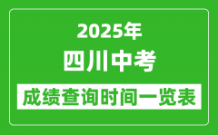 2025年四川各市中考成績查詢時(shí)間一覽表