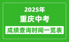2025年重慶中考成績查詢時(shí)間一覽表