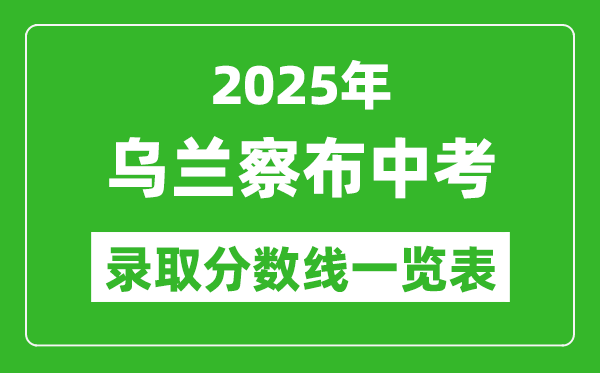 2025年烏蘭察布中考錄取分數(shù)線一覽表(含歷年分數(shù)線)