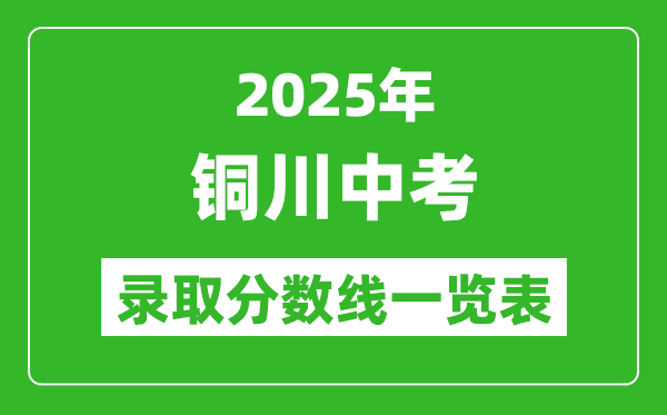 2025年銅川中考錄取分?jǐn)?shù)線(xiàn)一覽表(含歷年分?jǐn)?shù)線(xiàn))