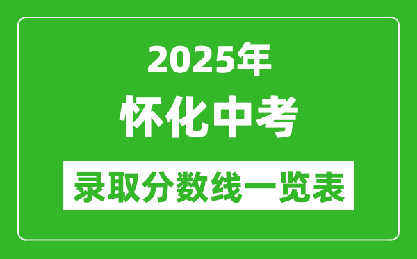 2025年懷化中考錄取分?jǐn)?shù)線(xiàn)一覽表(含歷年分?jǐn)?shù)線(xiàn))