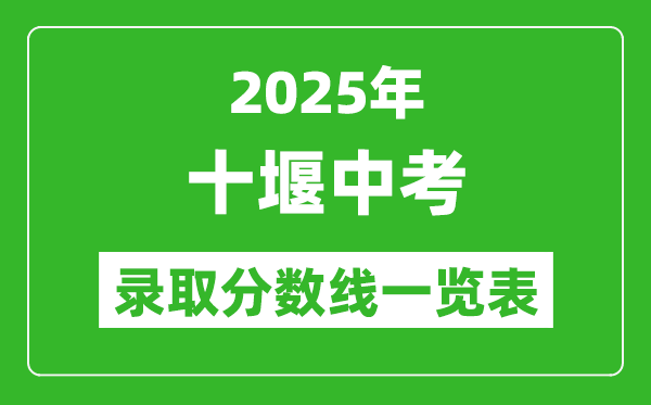 2025年十堰中考錄取分數(shù)線一覽表(含歷年分數(shù)線)