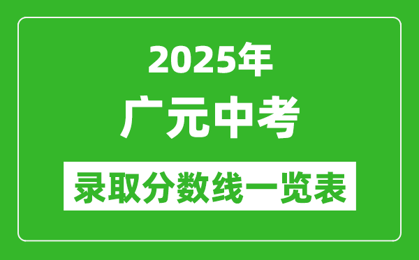 2025年廣元中考錄取分?jǐn)?shù)線一覽表(含歷年分?jǐn)?shù)線)