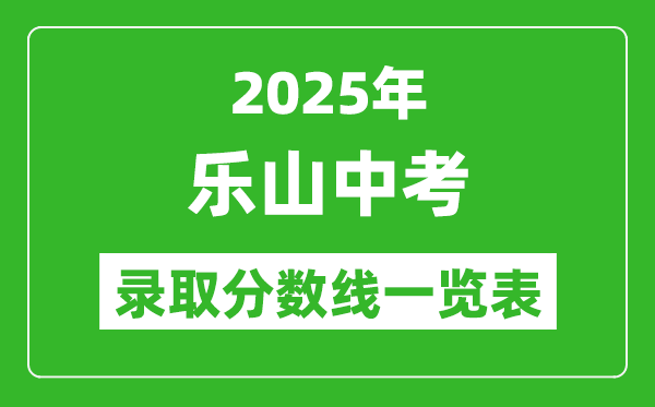 2025年樂山中考錄取分?jǐn)?shù)線一覽表(含歷年分?jǐn)?shù)線)