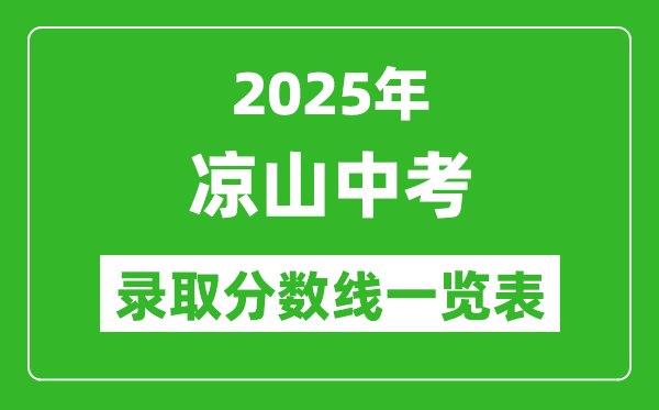 2025年涼山中考錄取分?jǐn)?shù)線一覽表(含歷年分?jǐn)?shù)線)