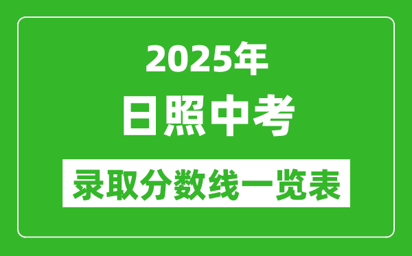 2025年日照中考錄取分?jǐn)?shù)線一覽表(含歷年分?jǐn)?shù)線)