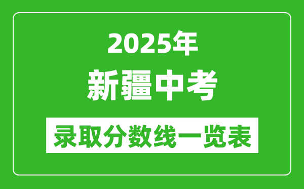 2025新疆各市中考錄取分?jǐn)?shù)線一覽表(14州市地完整版)