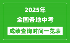 <b>2025年中考成績查詢時(shí)間一覽表_中考成績一般什么時(shí)候公布</b>