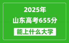 2025山東高考655分左右的大學(xué)一覽表（含理科+文科）