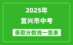 2025年宜興市中考錄取分?jǐn)?shù)線一覽表(含歷年分?jǐn)?shù)線)