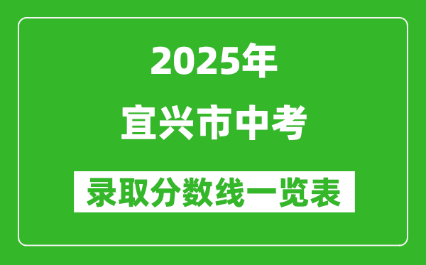 2025年宜興市中考錄取分?jǐn)?shù)線一覽表(含歷年分?jǐn)?shù)線)