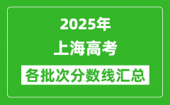 2025年上海高考各批次分數(shù)線匯總（含一本,二本,專科分數(shù)線）