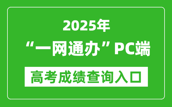 2025年上?！耙痪W(wǎng)通辦”P(pán)C端高考成績(jī)查詢(xún)?nèi)肟?zwdt.sh.gov.cn