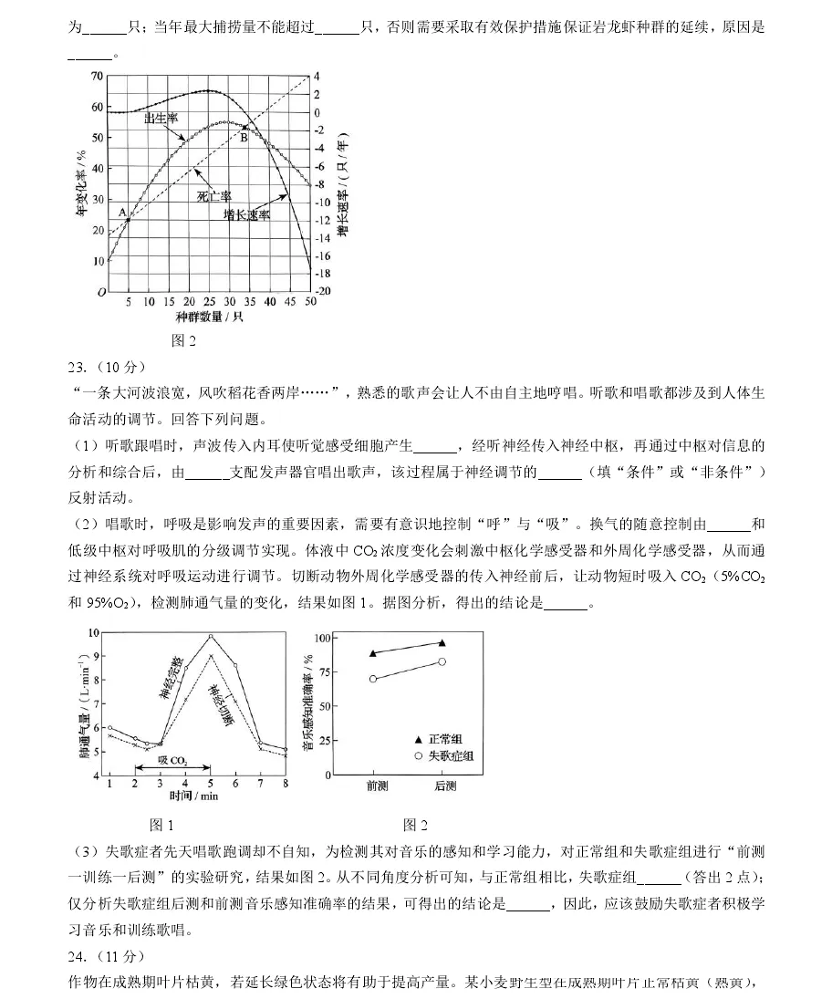 2025年遼寧高考生物試卷真題及答案解析(完整版)