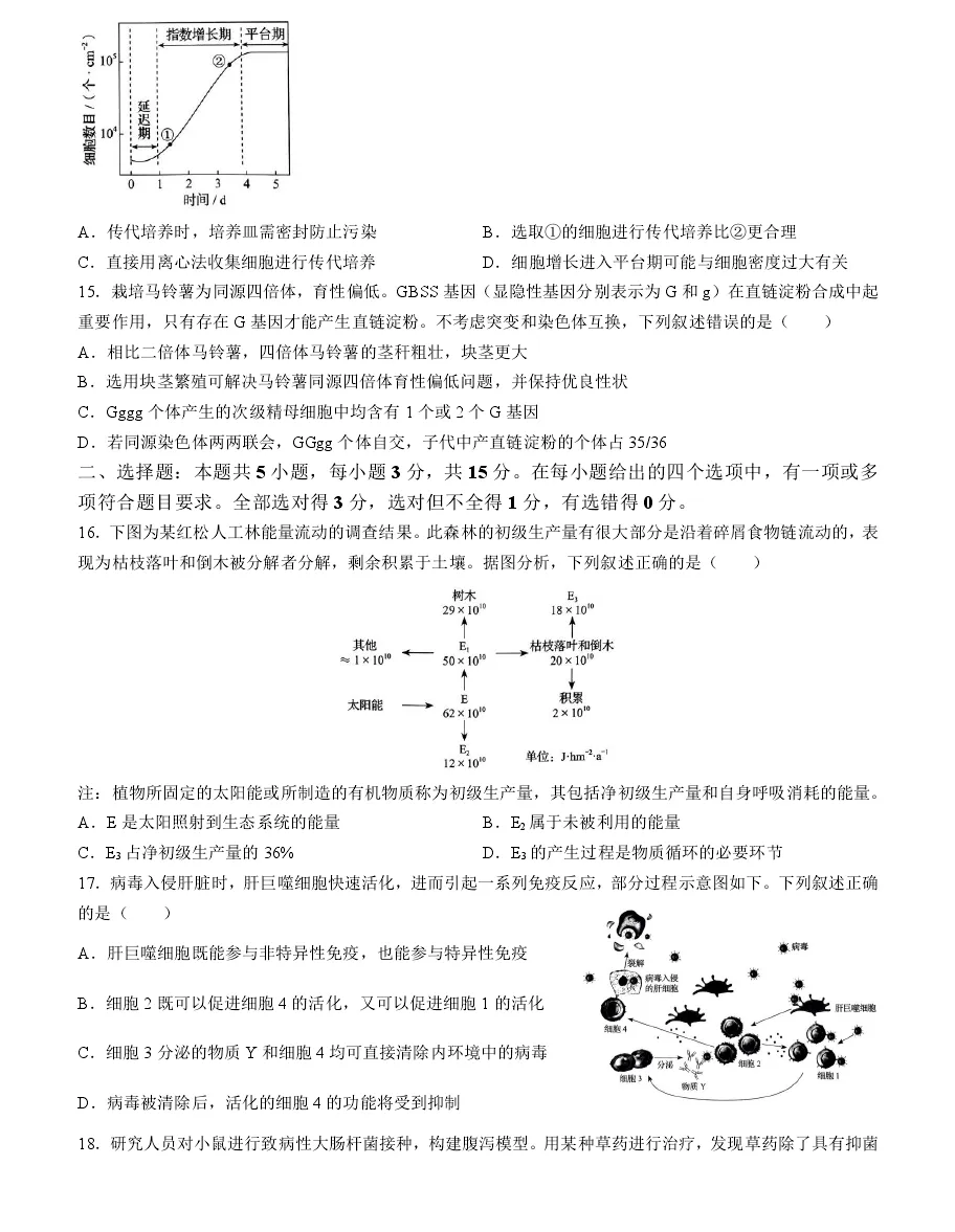 2025年遼寧高考生物試卷真題及答案解析(完整版)