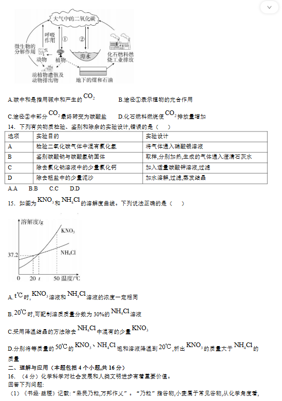 2025年淄博中考化學(xué)試卷真題及答案解析(考后更新)