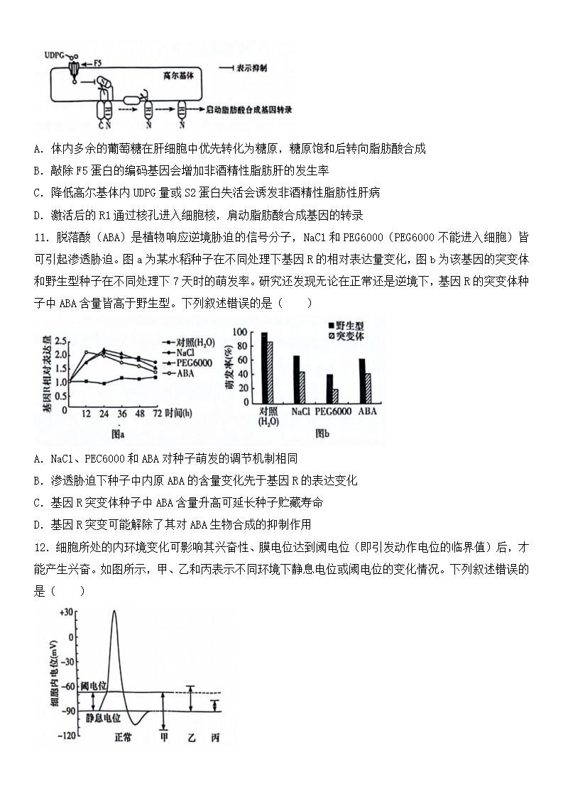 2025年湖南高考生物試卷真題及答案解析(完整版)
