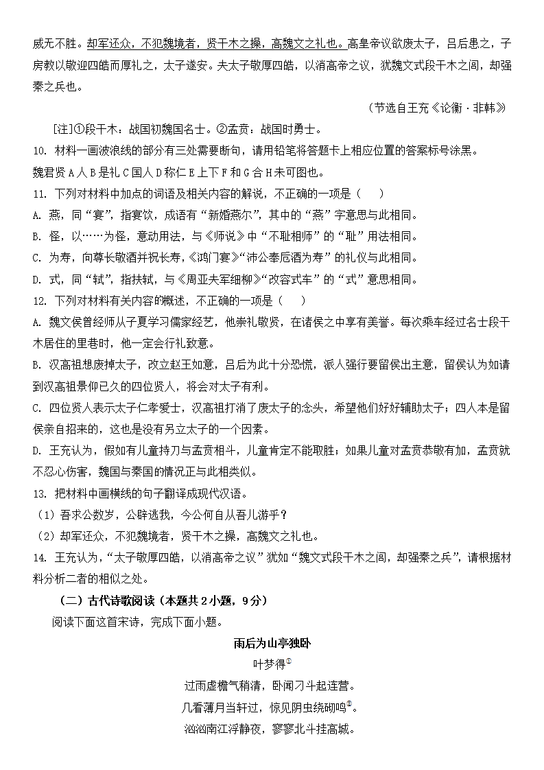 2025年新高考二卷語文試卷真題及答案解析(完整版)