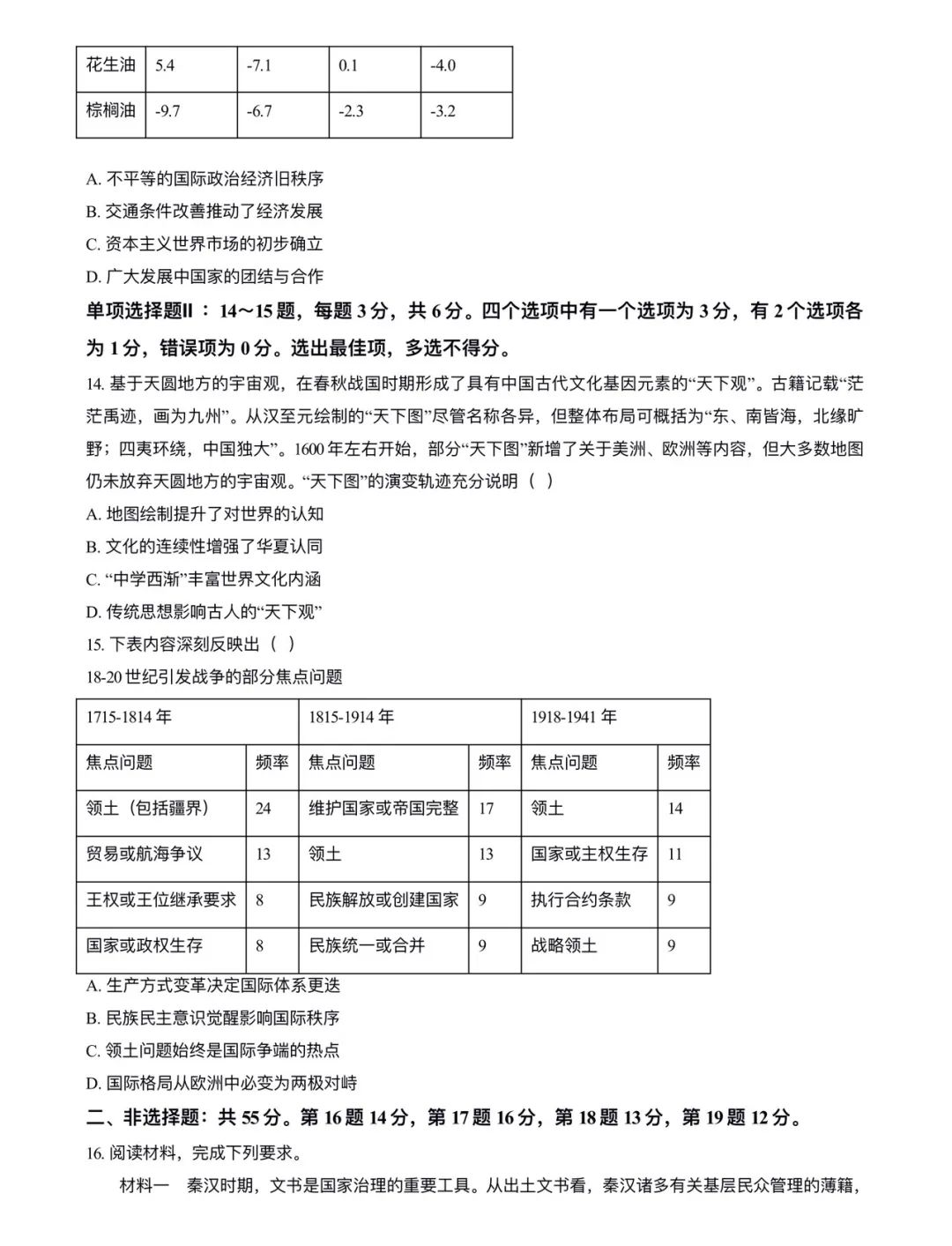 2025年海南高考?xì)v史試卷真題及答案解析(完整版)