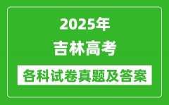 2025吉林高考各科試卷真題及答案(9科全)