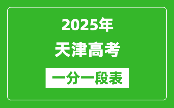 2025年天津高考一分一段表