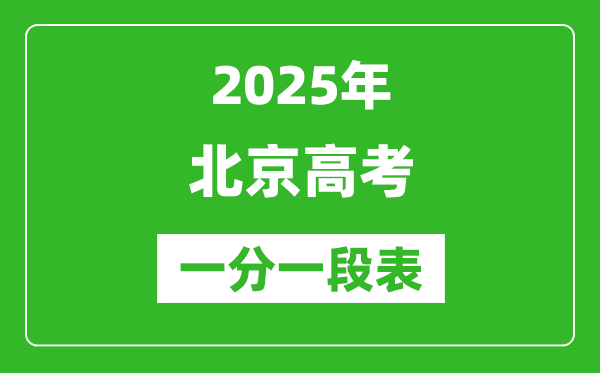 2025年北京高考一分一段表,考生分?jǐn)?shù)分布表